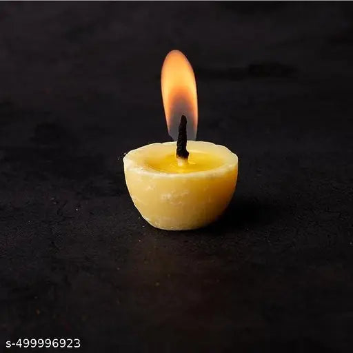 Ghee Diya Batti | Handmade Ghee Diya Batti,Jyot Batti for Pooja Aarti and Special Occasions, Cow Ghee Diya Batti, Premium Quality Ghee Wicks - 50 Pcs