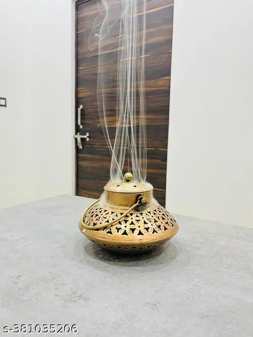 THE CREATIVE CRAFTS STORE DEGCHI STYLE DHOOP HANDI INCHASE HOLDER CANDLE STAND