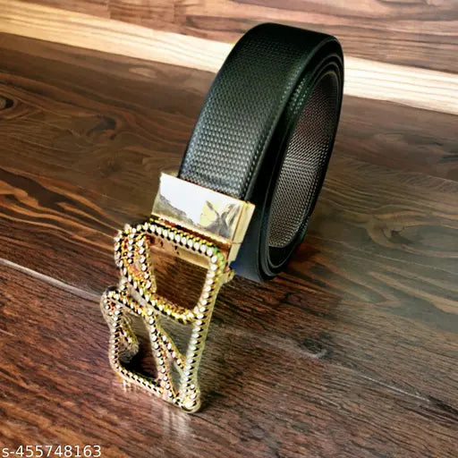 Belt for mens formal wear black gold