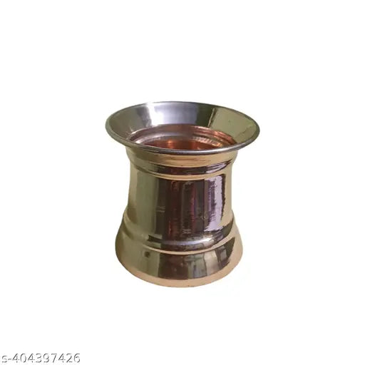 Madhumika Handi Crafts Brass Traditional Copper Panchapatra Udharani Set