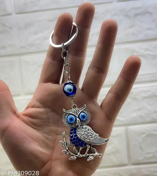 Evil Eye Keychain Owls Keyring