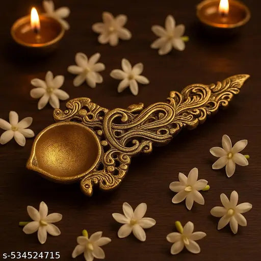 Brass Kapoor Dani for Pooja | Traditional Kapoor Burner for Home Temple | Decorative Brass Dhoop Dani for Aarti