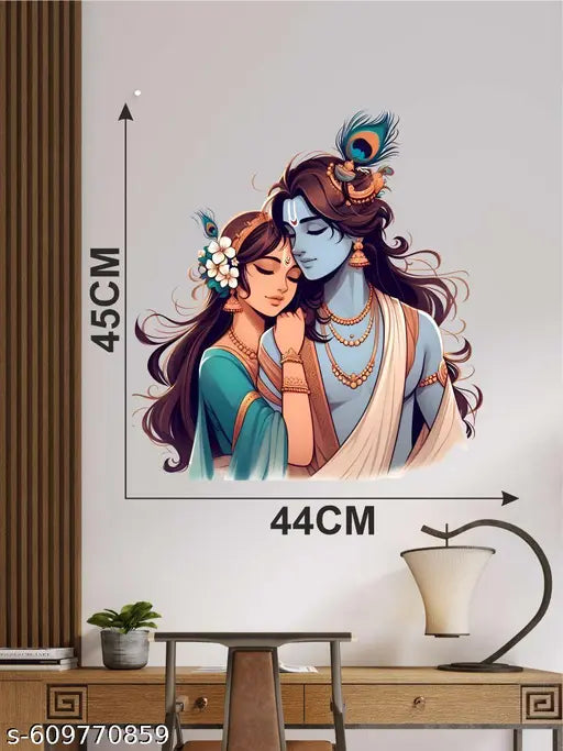 vaishali creation decorative the god of sita ram wall sticker for home decor