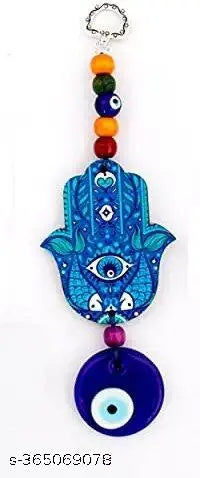 Vinjos Vastu Crafts Vastu Feng Shui Hansa Evil Eye Hanging  Protection Good luck Charm and Wisdom Statue Metal and Glass in Multicolor ( 7 inches )