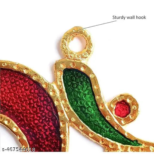 RBHKJ Metallic Hanging 16 CM OM Symbol for Home - OM Symbol for Door Entrance - Main Door Decoration Items Hanging Vastu Items for Home for Good Luck Symbol Omkar Pooja Decoration Items (OM)