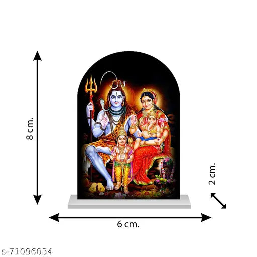 AUTOEASY Shiv Parivar idol for Car Dashboard murti shiv idol for home Lord Shiv Decorative Spiritual Gift Item & Statue for Temple /Pooja/ Home Decor / Office / Study Table, Holy Statue, Decorative Showpiece