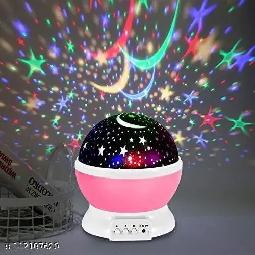 star lights Beautiful Sky Star Master 360 degree Rotating Night Projector Light / rotating Bulb with 9 modes for Kids With Night Table Lamp for Indoor Decoration During Festivals Christmas ( USB Power cable Included)