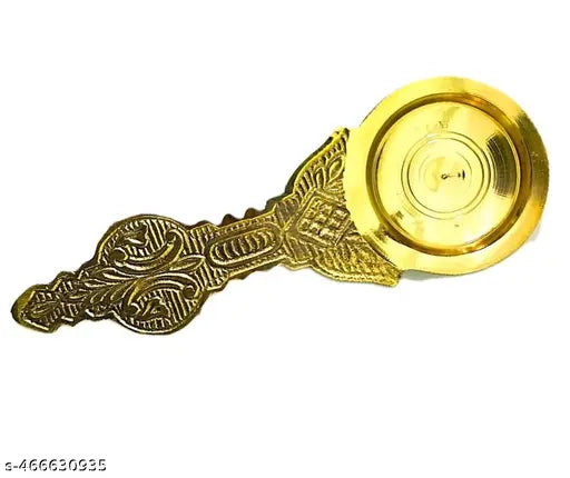 Pure Brass kapoor Aarti size no 3 pack of 1