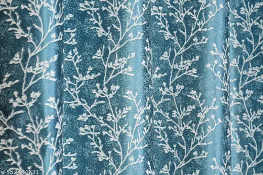 (Pack of 2) Premium Polyester blackout knitting curtains - Set of 2 Door curtain