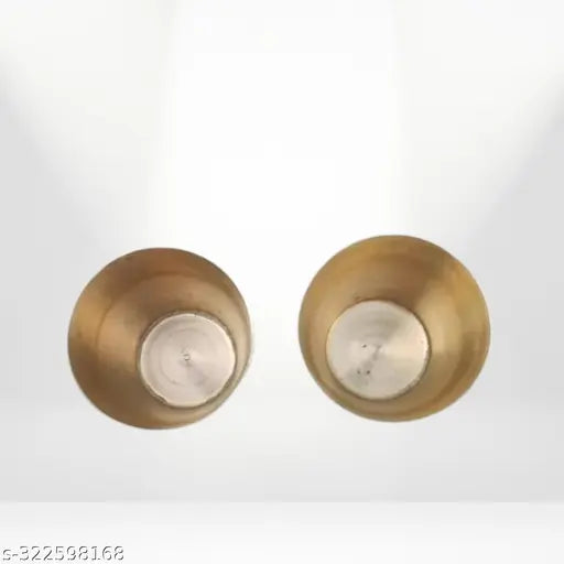 Puja glass for puja - Pooja jal glass - Small Puja glass - Set of 2 - Rudra abhishek Glass - Pooja Glass  - Brass Puja glass