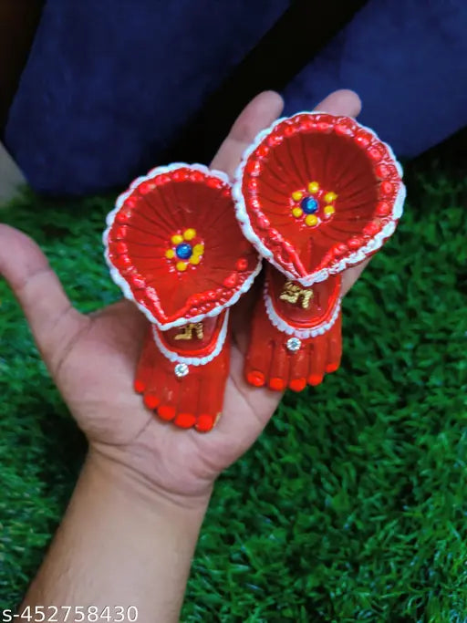 Vamesco  Cute Clay Laxmiji  ke Charan Diya For Positive Energy || Laximi ji ke Charan | Laxmiji Charan Paduka