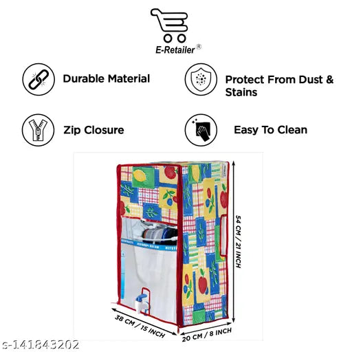 E-Retailer� PVC Water Purifier RO Cover With Zip Enclosure Suitable for   Type RO Purifier (Color-Red, Size-15x8x21 Inches)