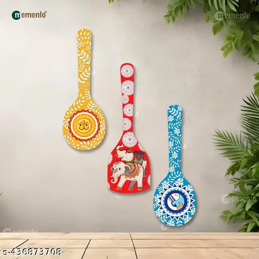 Vastu Design Spoon Shape Designer MDF Wall Hanging|Wall Decoration|Home Decor