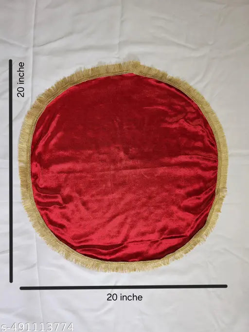 Puja aasan for God Mandir/Prasad Thali Cover Pack Of 2