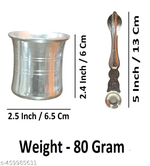 Sigaram Brass 2.4 Inch Panchpatre with Uddarane For Home Pooja Decore K4575