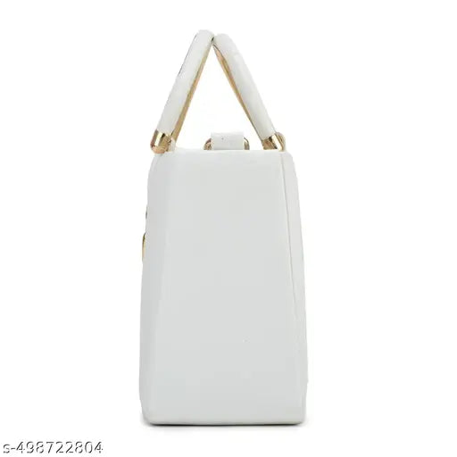 Designer Handbag with gold accents and detachable strap