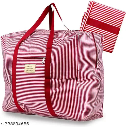 Waterproof Lightweight Foldable Women's Travel Bags Cloth Storage Luggage Bag for Travelling Shoulder Luggage Bag Handbag Storage for Luggage Clothes (Multicolour,pack of 1pcs)