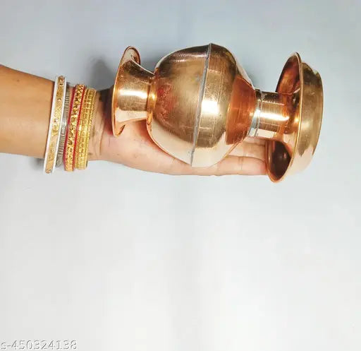 Premium No-3 Copper Kalash – Perfect for Puja & Rituals