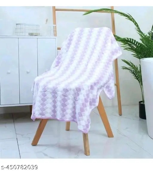 AKDC Rosslyn Zig Zag Microfiber 300 GSM Bath Towels (70x140 cm) Extra Soft Plush & Quick Dry High Absorbency Large Size Towels for Bath (Assorted Colour/Mix Design) 1Pc