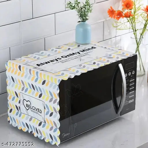 DARSHANAM WORLD Waterproof Microwave Oven Cover/Oven Top Cover/Microwave Oven Dust Proof Cover, Attractive Modern Design Kitchen decor Small Appliances Cover