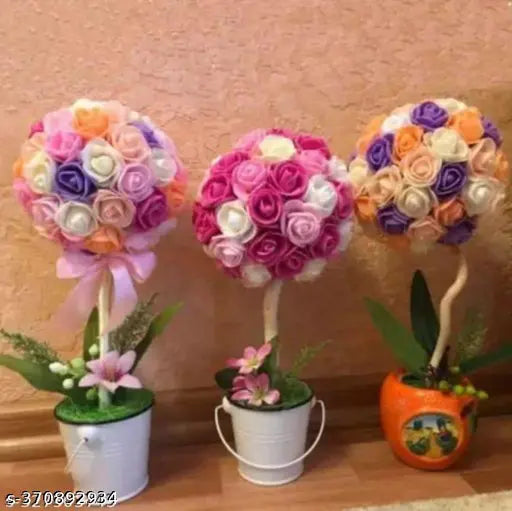 Premium Artificial Foam Rose Fake Flowers Water Floating Flowers, Pooja Thali, Festival and Events, Home, Table, Badroom, Pooja Room, Diwali Decoration Total 50pcs