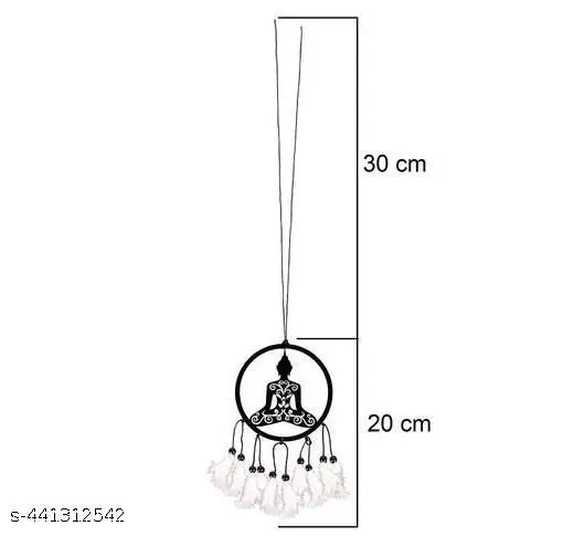 sioncet created budha white for car hanger, Dream catcher hand made ( Pack of One )