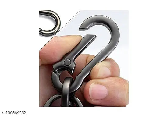 Stylish Men Black Stainless Steel Bike Keychain (Pack-1)