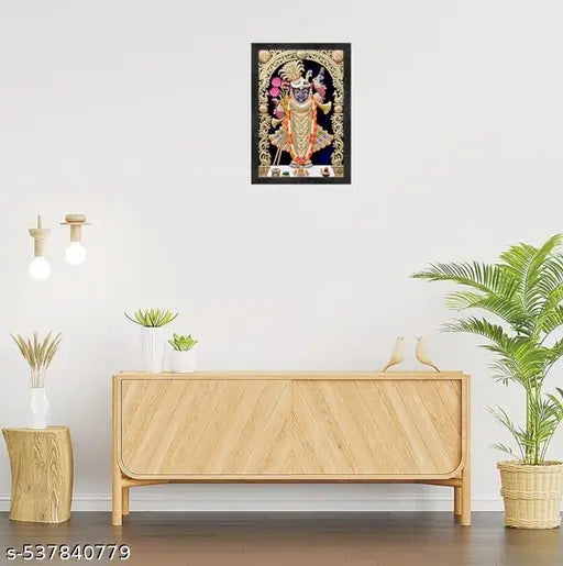 ramgopal painting Shrinathji Photo With Frame Big Size / Shreenathji Photo With Frame Big Size  Dwarkadhish ji - (12X9 Inch