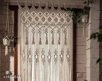macrame curtain Large Boho Woven Wall Hanging Window curtain handmade Bohemian Decor for  Window Doorway