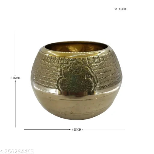 Puri Crafts Puja Mana,For Laxmi Puja,Diwali Puja Home Puja Article Brass Mana  (Height: 3 inch, Gold)