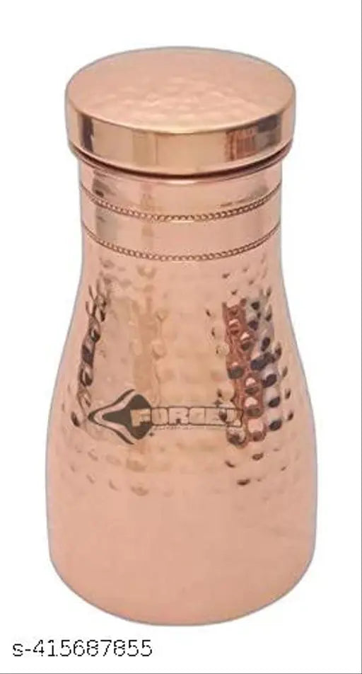 Forgex Copper Water Bottle With Inbuilt Glass For Bedroom 1000 ML Capacity M13