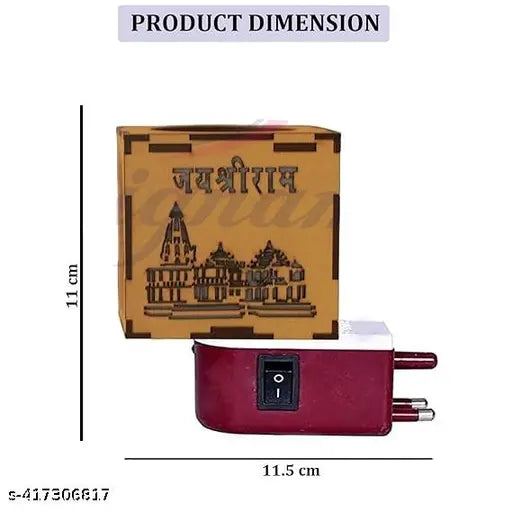 Wooden Ram Mandir Kapoor Dani Jay shree Ram ayodhya janam bhoomi Ewings Wooden Incense Holder  (Yellow)