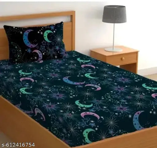 New Bedsheet For Single Bed Pack Of Multicolor One Bedsheet One Pillow Cover In Very Best Price