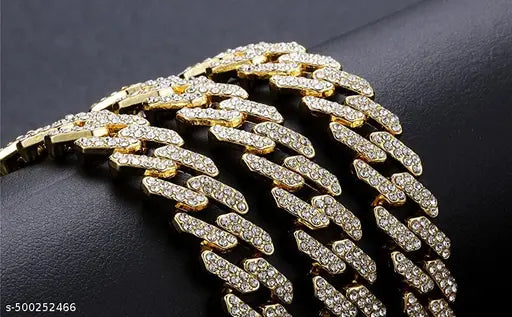 Mc Stan Chain Cuban Link Chain for Men Women girls gents Miami Necklace Iced Cubic Zirconia diamond chain Sterling Silver Chains Long Stainless Steel Ice Rhinestone Hip hop Stylish Rapper