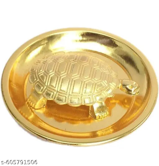 Pure Brass Pooja Plate Pack of 8 | Traditional Small Brass Plates for Temple & Home Use