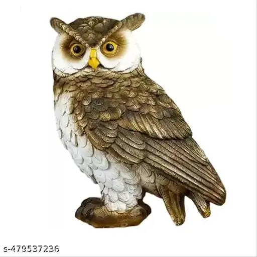Brown Owl Figurine Resin Owl Animal Model Statue Home Office Display Owl Figure Desktop Tv Cabinet Miniature Animal Figurine Ornament Decor Money Attracter