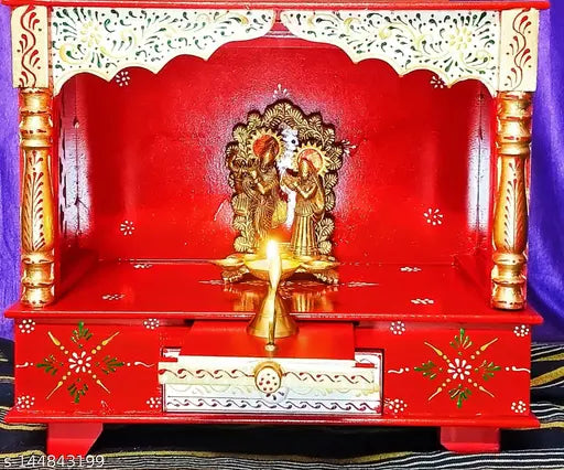 HOME temple wall mount wall hanging Pooja mandir wooden temple aarti Pooja mandir