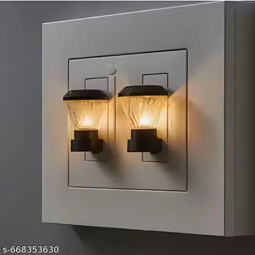 Modern Decorative Yellow Led Night lamp With Plug For Bedroom | Dinind room | Dome Decor|Home decoration Light | Kids Room |Festival light | 0.5 Night Lamp | Pack Of 2
