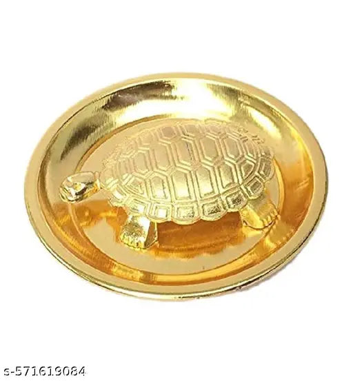 Pooja Essentials: Lakshmi Paduka with Cow Calf and Kachua Plate