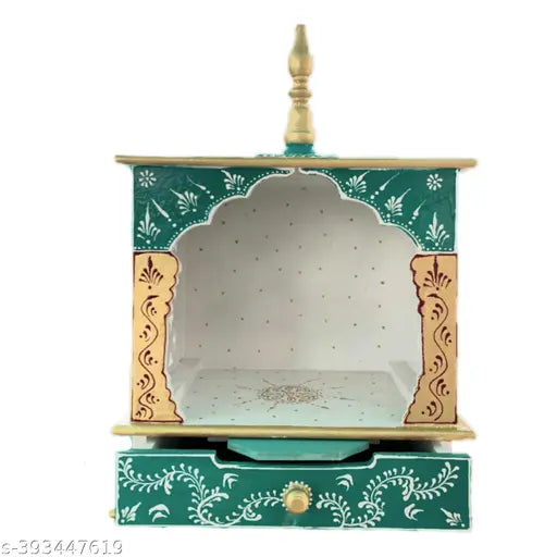 Puja Mandir White & Gold Color