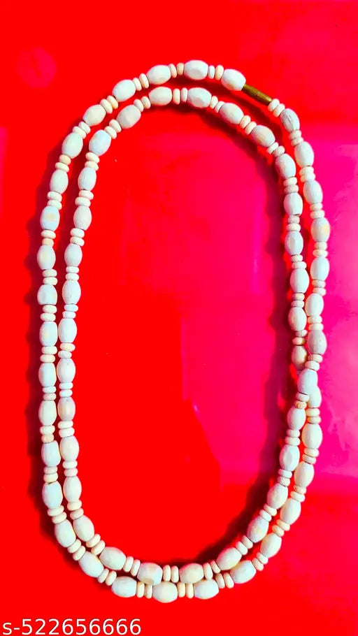 Tulsi Mala - ( 35 inch ) Damru/Mridang shape,  Tulsi Beads