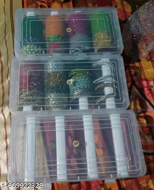 Kangan Storage Box – Transparent Plastic Bangle Organizer  Buy 4 Get 1 FREE Offer!