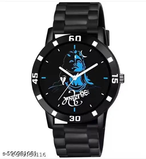 Mahadev watch with om bracelet mahadev dial watch for boys & men (combo )