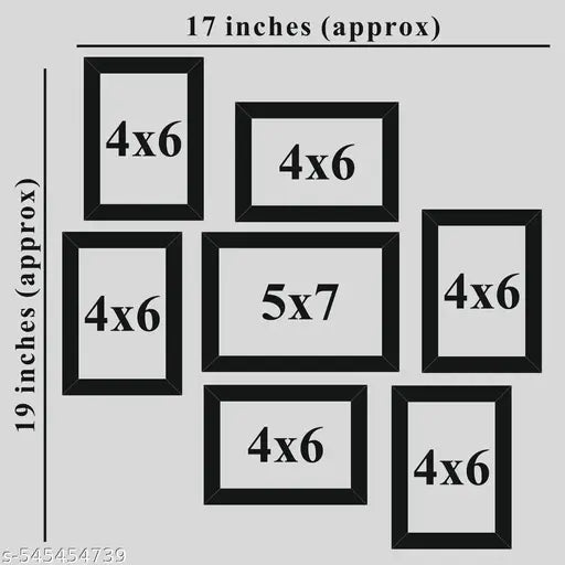 EXO DECOR PHOTO FRAME SET OF 07 6PCS 4X6, 1PCS 5X7