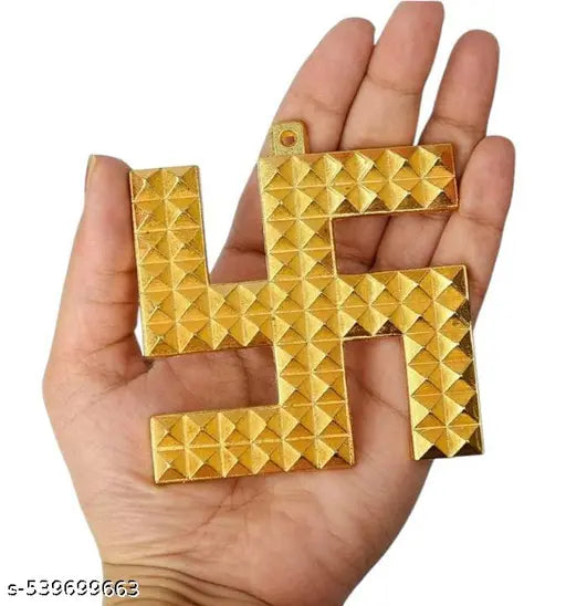 KSB Brass Metal Vastu Swastik Pyramid for Home |  Ashtadhatu Swastik Wall Hanging |  Vastu Dosh Nivaran Swastik | Swastik Pyramid