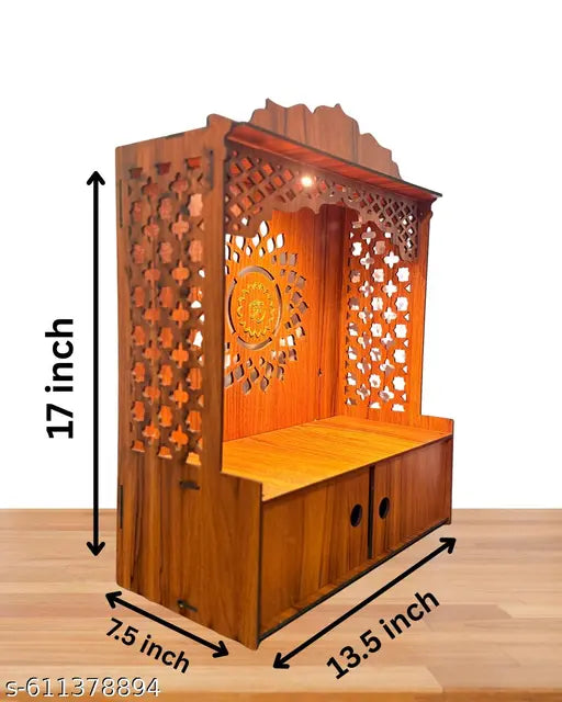 Newly launched wooden temple for Home, office and shope 17 inch tall | pooja mandir for ghar and daftar | Mandir for diwali for ganeshji and lakshmiji