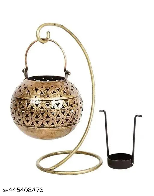 R K crafts Metal Round T-Lite Holder with Stand