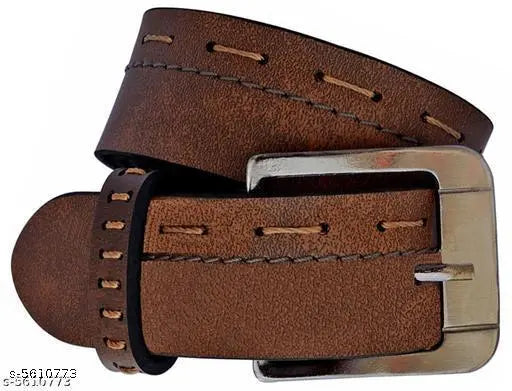 Attractive Men Brown Synthetic Belts