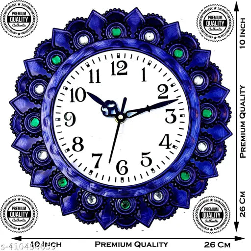 DESIGNER DECORATIVE PREMIUM STONE WALL CLOCK 26cm x 26cm