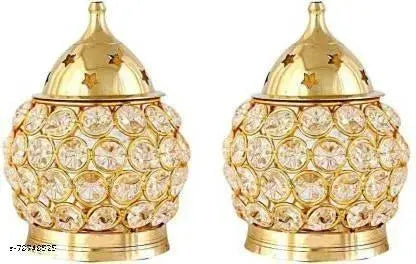 NAVYAKSH  Brass (Pack of 2) Table Diya Set  (Height: 4.5 inch)